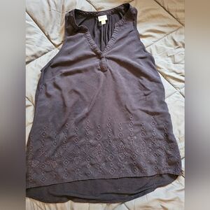 Merona Navy Blue tunic tank top with detailed trim